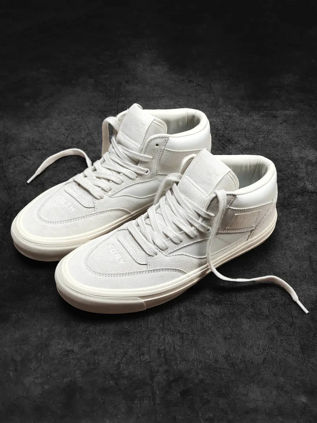 Half Cab Off-White Suede Leather American Retro Mid-Top Sneakers Versatile Trendy Shoes Casual Shoes Street Style