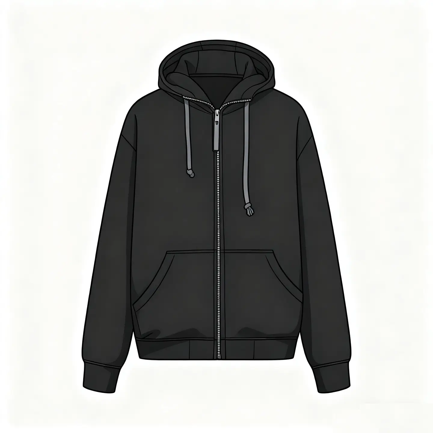 M Unfinished Embroidery Hoodie