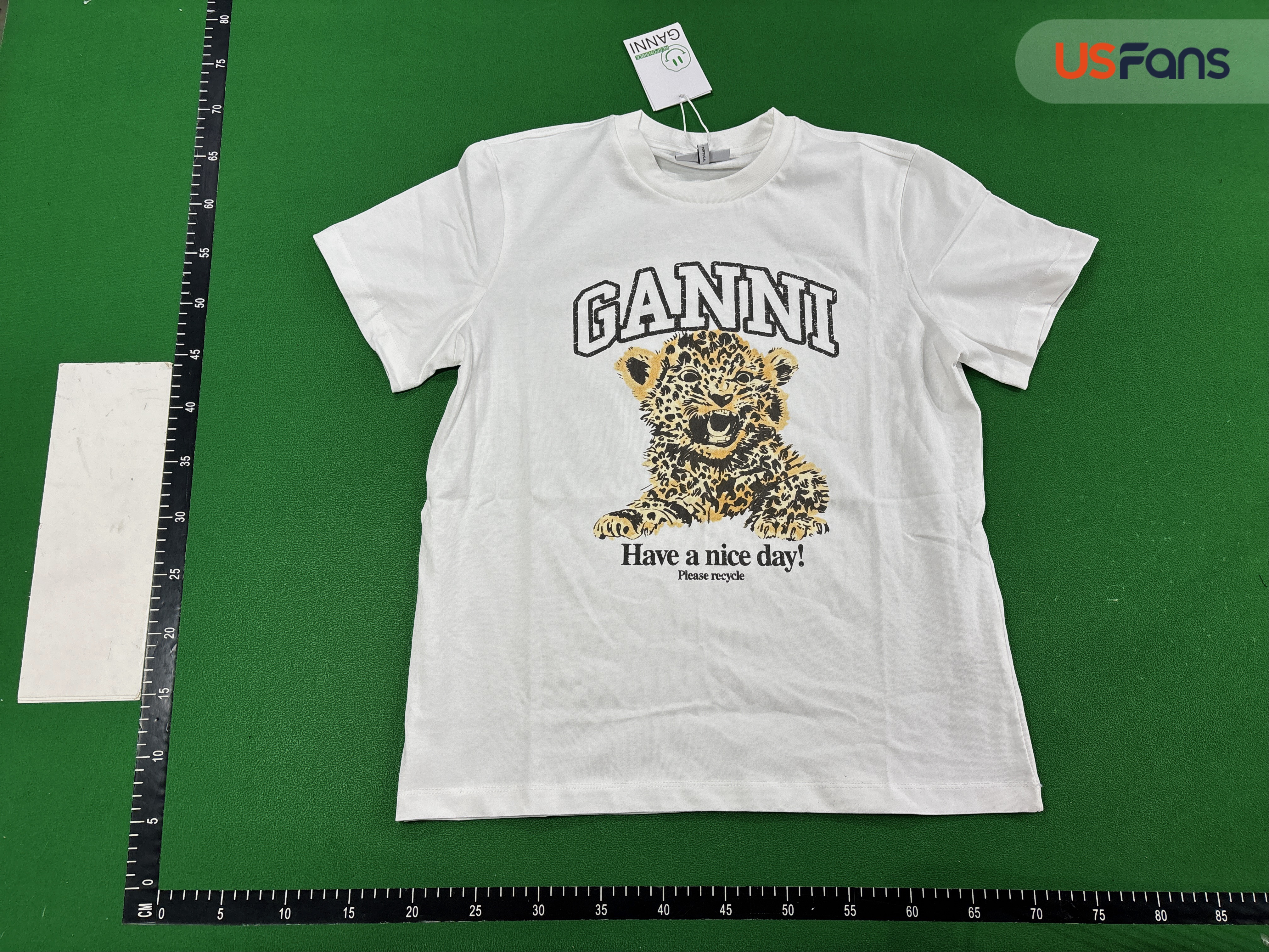 2025 New Summer Ganni Classic Printed Short-Sleeved Loose High-Quality Couple Style Round Neck T-Shirt Dropshipping — QC-foto 2