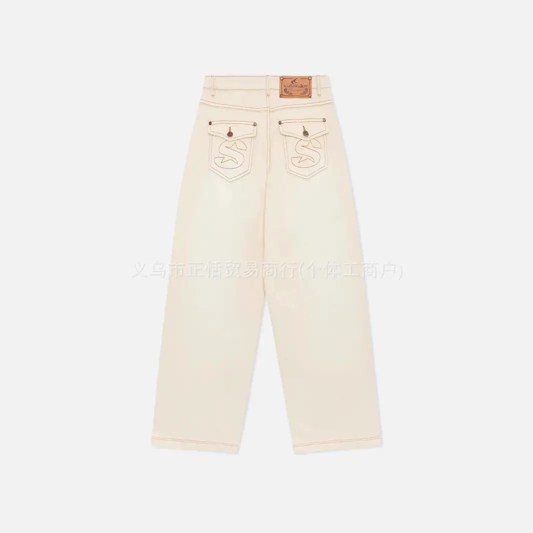 European and American Cross-Border 2025 New Autumn and Winter Low-Waist Straight Jeans for Men and Women Slim and Versatile Wide-Leg Y2K Pants Ins