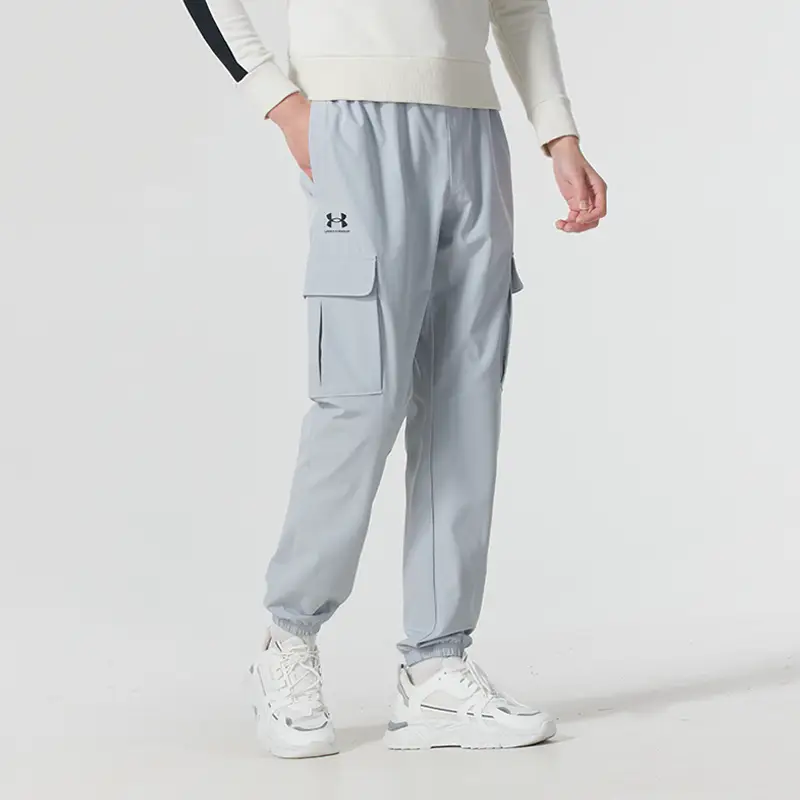 Under Armour Official Sports Pants Men's Pants 2025 New Casual Pants Fitness Training Pants Breathable Woven Sports Long Pants