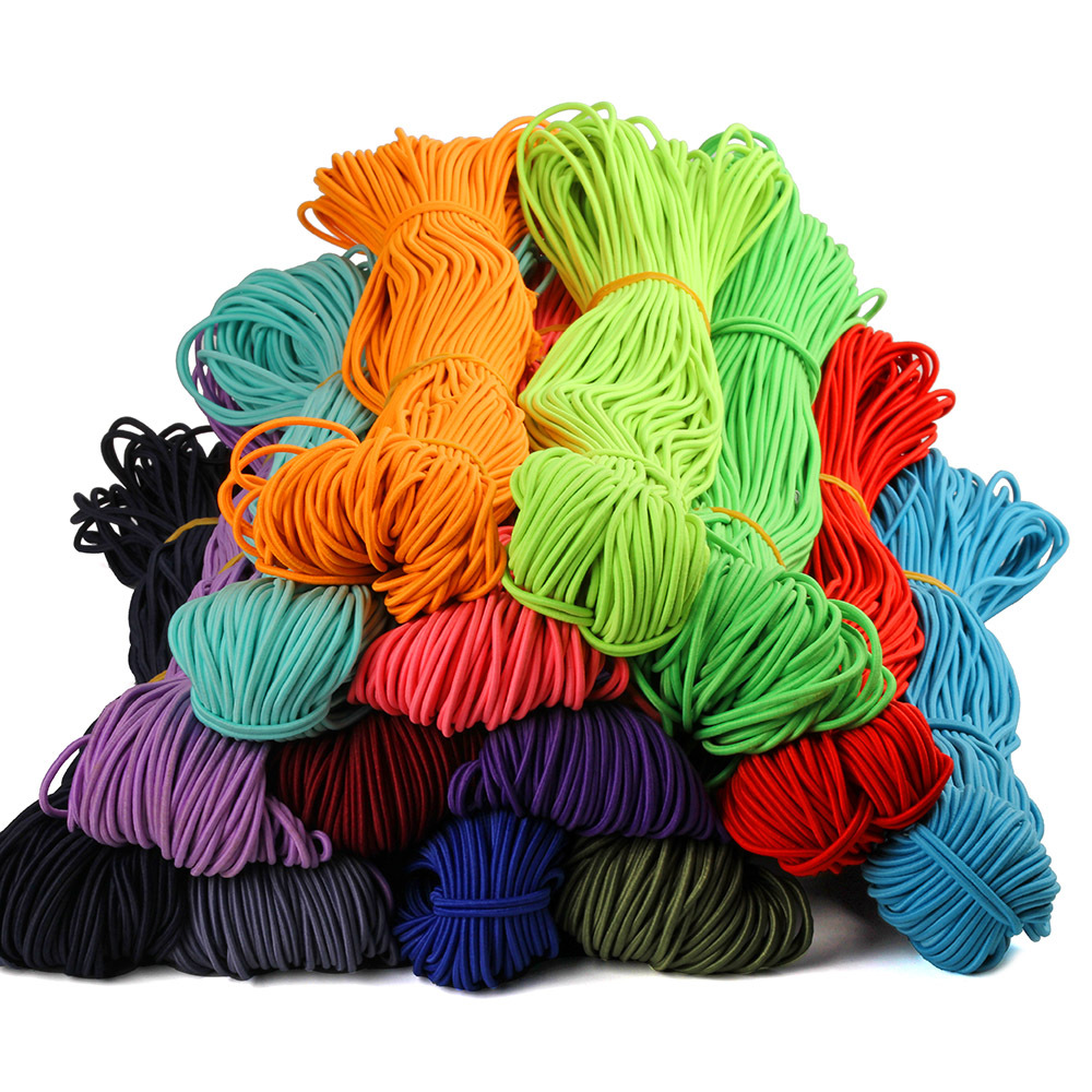 Customized Colorfulful Elastic Rope Customized Cut Elastic Rope Round Elastic Line Latex DIY Bungee Bed Elastic Line