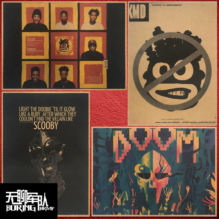 Mf Doom Rap Kraft Paper Poster Bar Dormitory Living Room Bedroom Decorative Painting Foto QC de TAOBAO na Qualit.ly