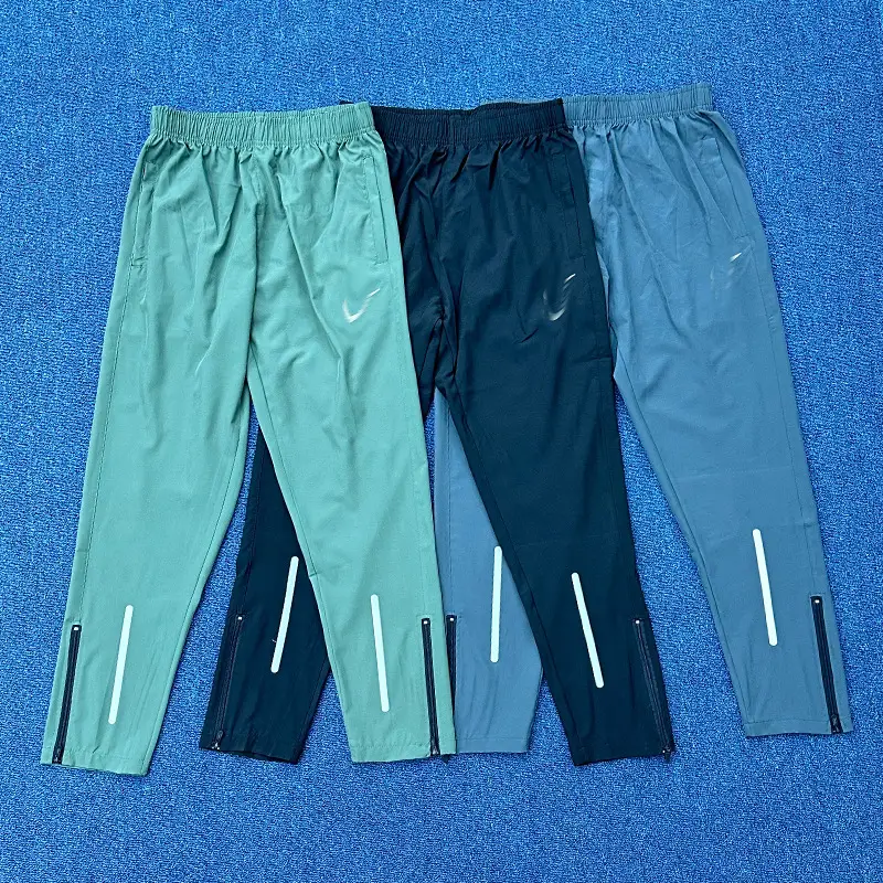 New Training Quick-Drying Trousers Half-Zip Training Pants Breathable Quick-Drying Running Fitness Outdoor Reflective Sports Pants