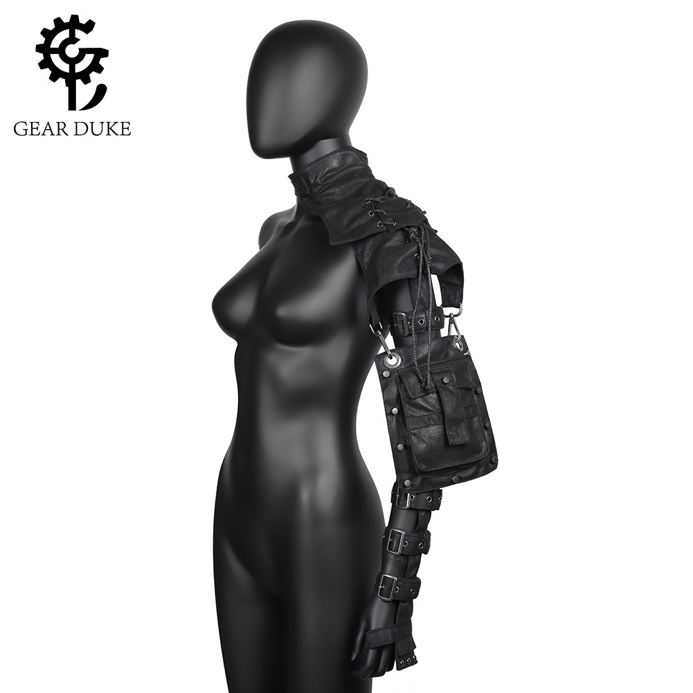 2025 New Style Women's Bag European and American Rock Biker Bag Steampunk Armor Women's Shoulder Bag Clothing Accessories