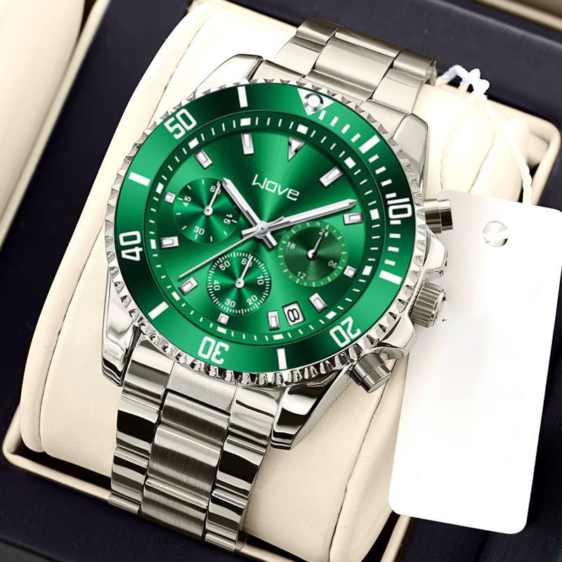 2024 summer new fashion classic business temperament waterproof luminous high color value 1904 steel belt six needle water ghost Zdjęcie QC z 1688 na Qualit.ly