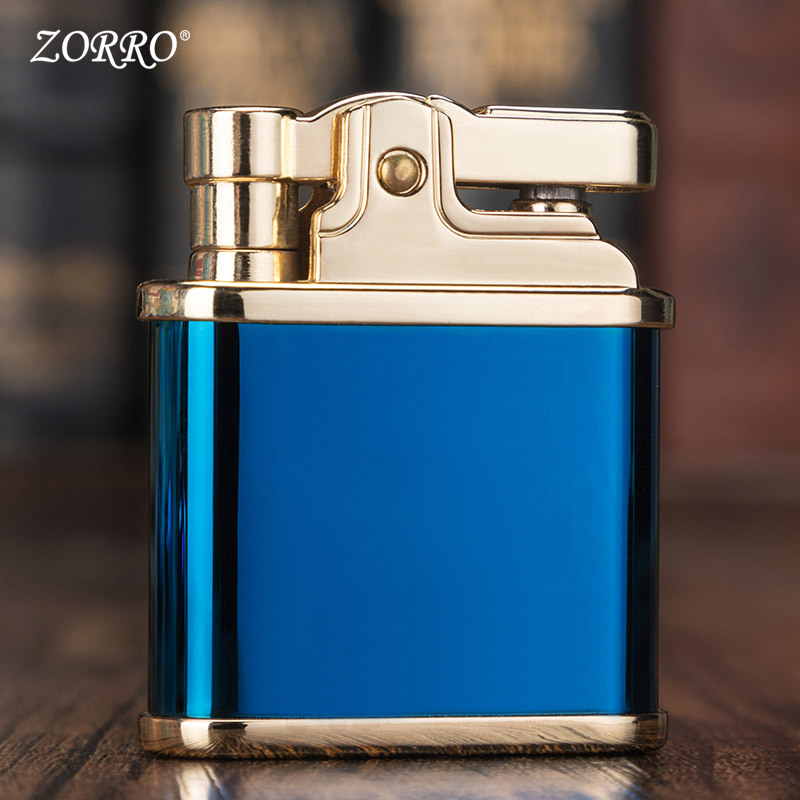 zorro kerosene lighter press ignition personality retro creative short wooden shell zorro Z582