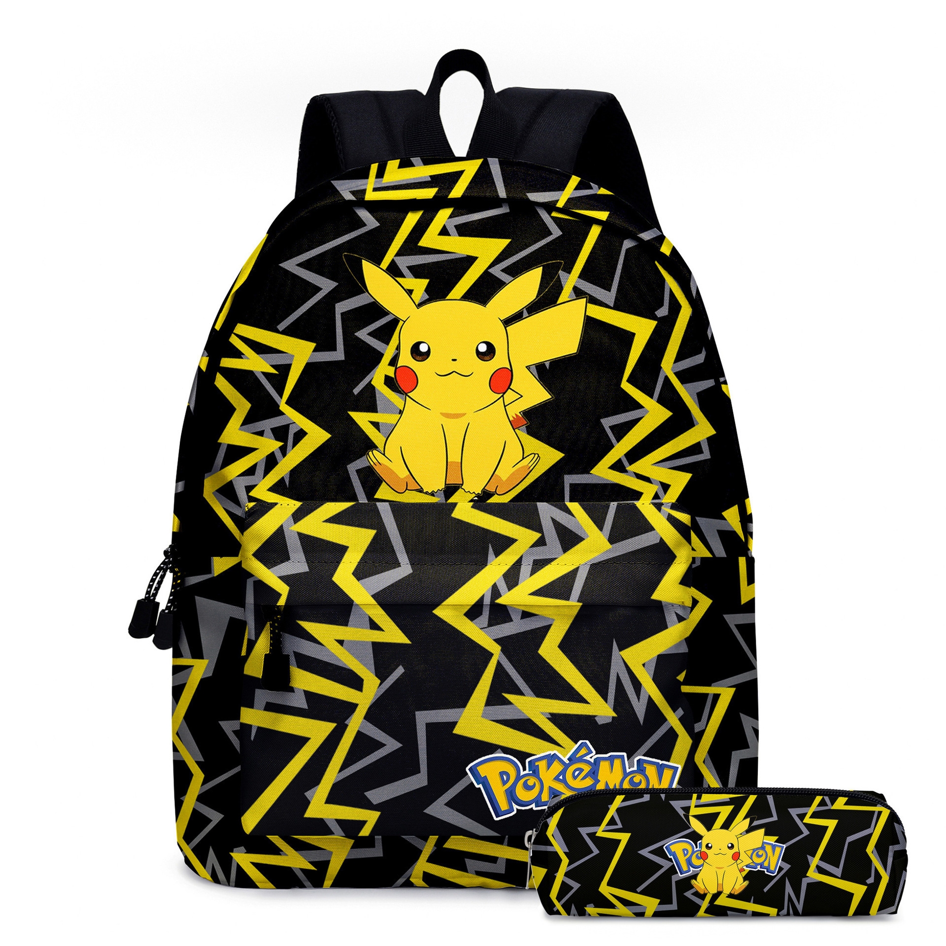 Cross-border Cartoon Backpack Two-piece Cartoon Student Schoolbag Pencil Bag Large Capacity Portable Lunch Bag