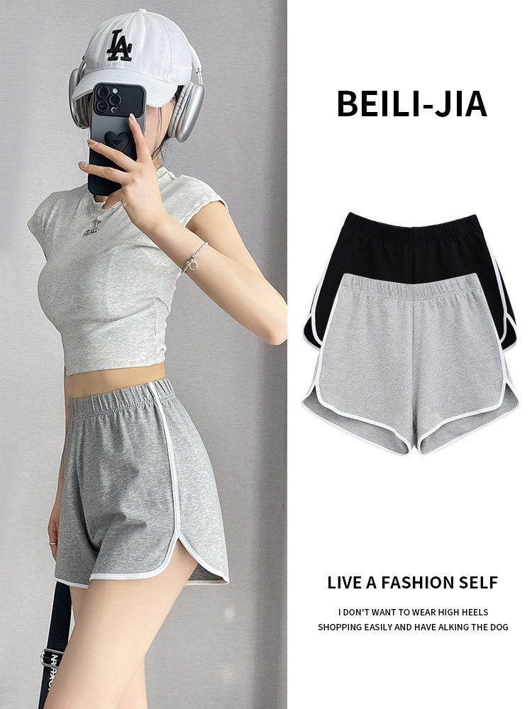 Gray Shorts for Women, Summer Thin Style, 2026 New Model, Sleepwear Shorts, Hot Pants, Running, Home Casual, Loose Fit, Sports Shorts