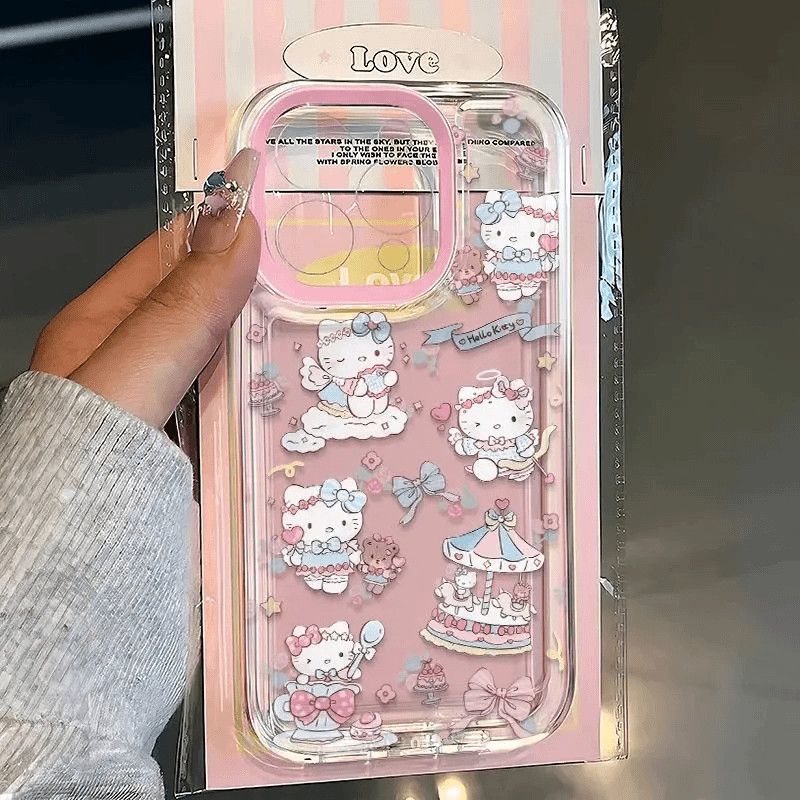 Cute Trojan Horse Kt Suitable for Apple 17Promax Mobile Phone Case 14 15 Soft Case 16Pro Fine Hole 11 Cartoon XS 1