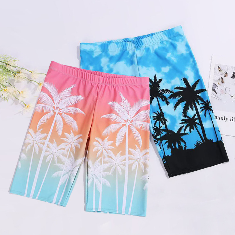 New Swimming Trunks Men's Five-point Trunks Swimming Trunks Men's Fashion Plus Large Size Loose Flat-angle Beach Hot Spring Swimming Trunks