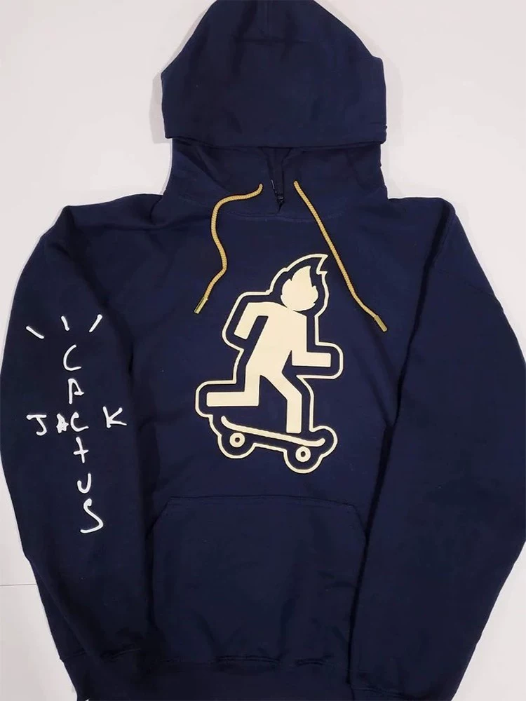 American retro hoodie, hip hop Travis Scott, hooded sweatshirt, men's and women's plus size loose fit