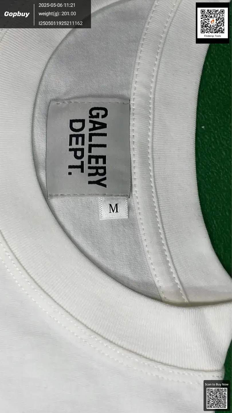Men's Short-sleeved GALLERY DEPT Classic Letter Basic Slogan Printed All-match Round Neck Cotton Short-sleeved T-shirt
