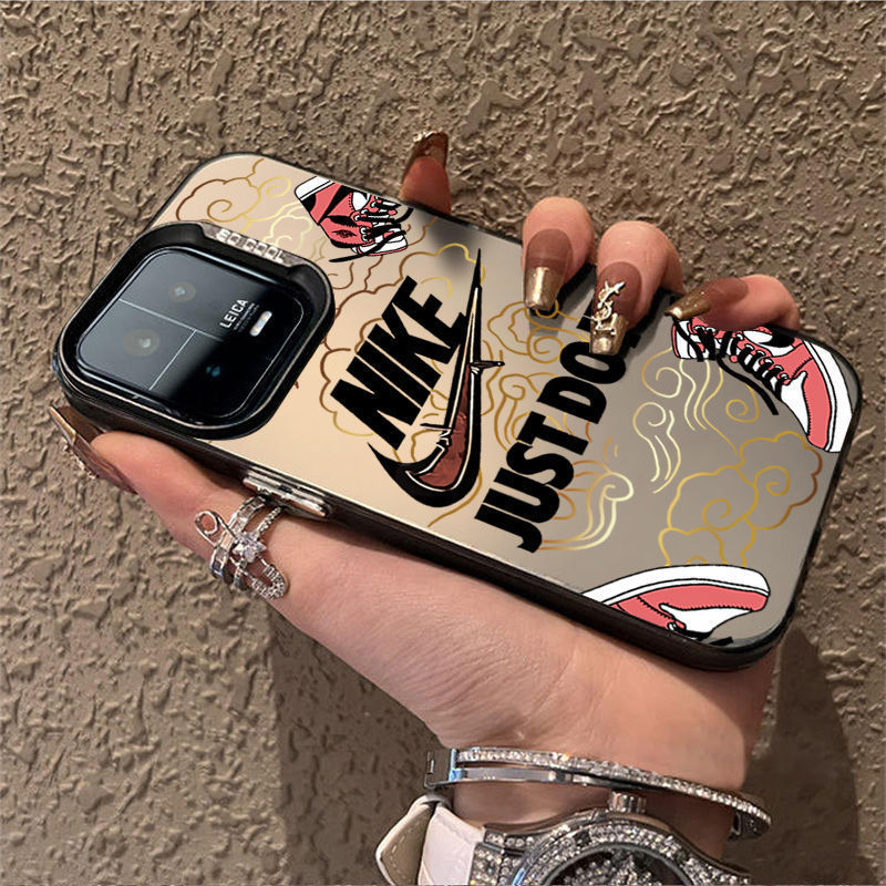 Cross-Border Nike Trendy Brand Suitable for Apple 17 Pro Max Phone Case New Color Silver iPhone 16/15 Anti-Drop 13