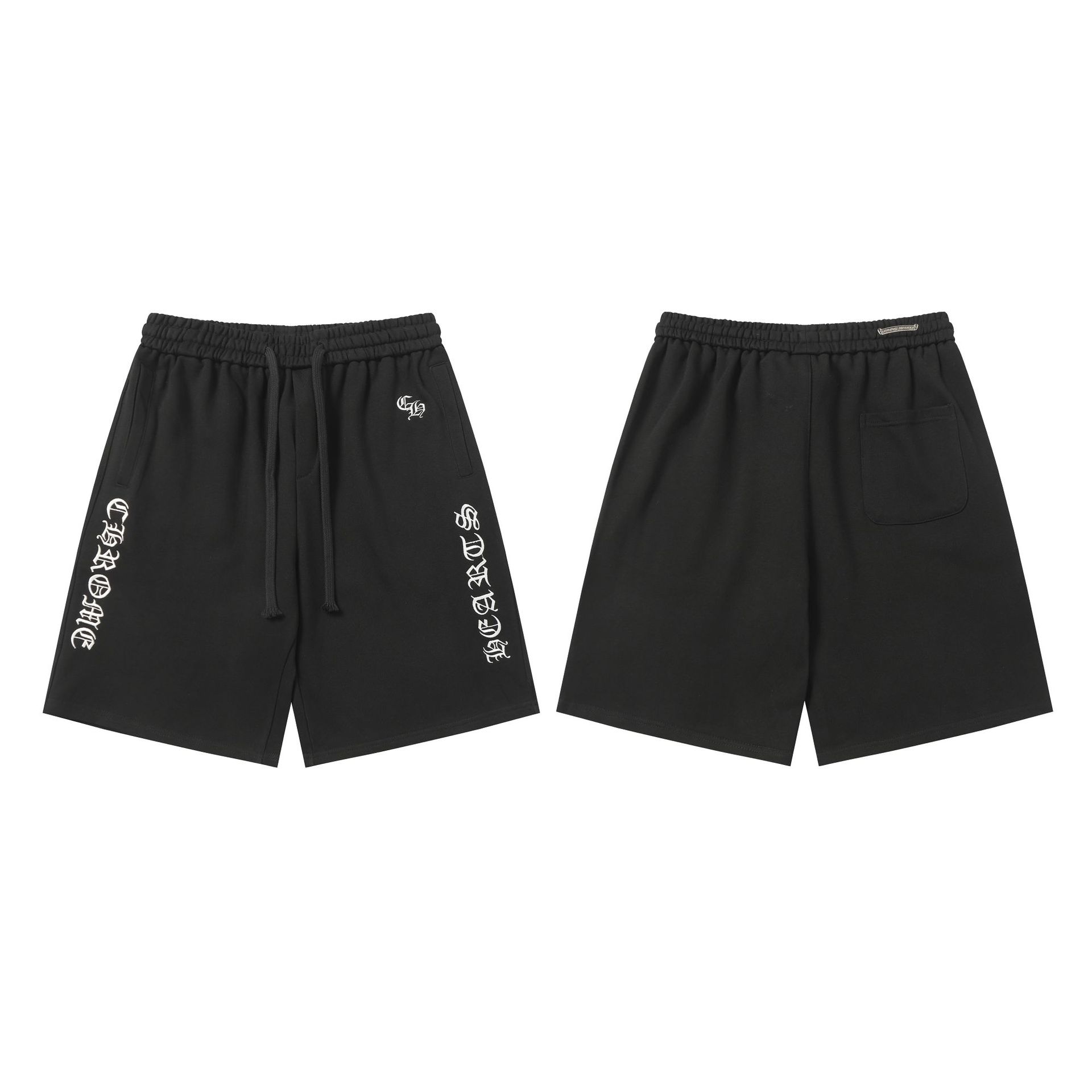 25 New Chrome Hearts Ch Chrome Sanskrit Embroidered Shorts Casual Basic Simple Men's and Women's Trendy
