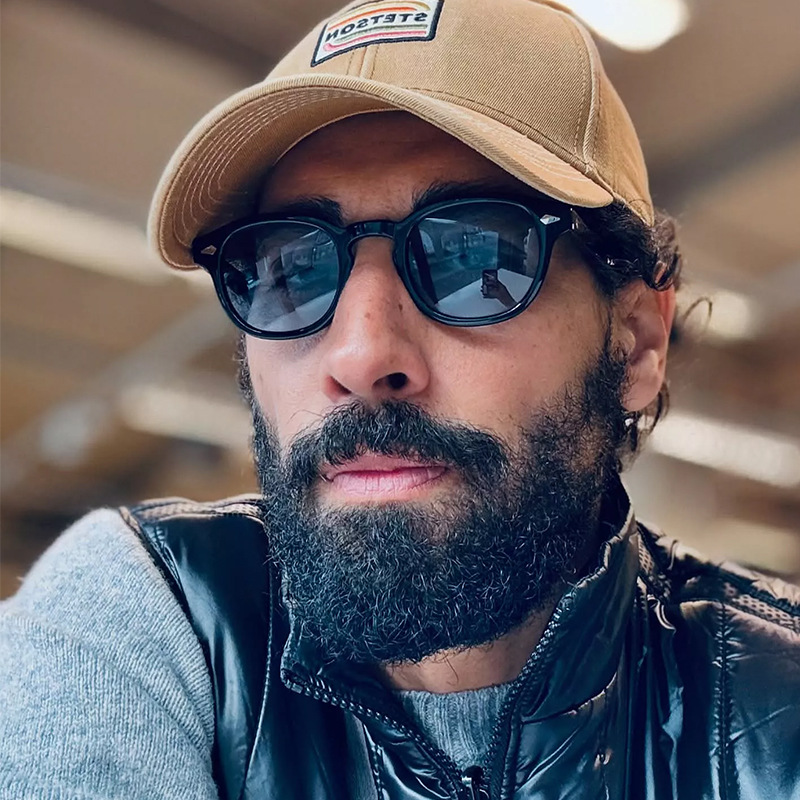 2025 New European and American Sunglasses for Men, High-End, Anti-Uv, Fashionable Tortoiseshell Retro Rice Nail Driving Sunglasses