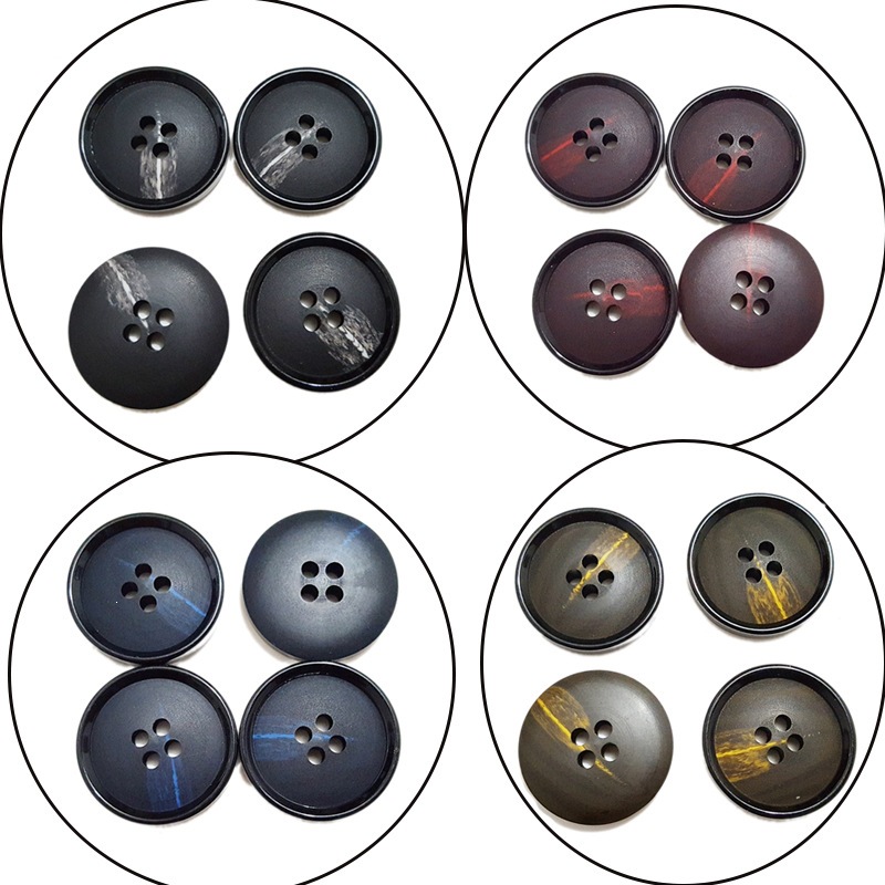 Resin Buttons Matte Patterned Buttons for Men and Women's Woolen Coats, Trench Coats, Fashion Suits, and Blazers