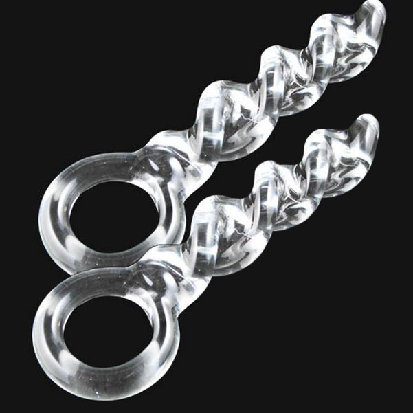 Spiral glass crystal penis female masturbation rear massager adult supplies factory wholesale a generation of hair