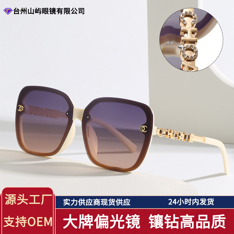Big Brand New Polarized Sunglasses for Women, Fashionable Glasses 2026 Trendy Sunglasses for Women, High-End Luxury Large Frame for Men