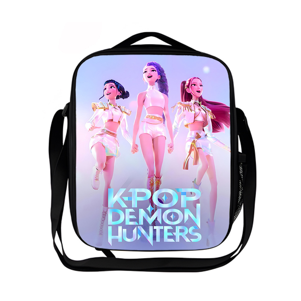 Kpop Demon Hunters Student Meal Bag Shoulder Bag Cross-Border Hot Sale Ready Stock Dropshipping
