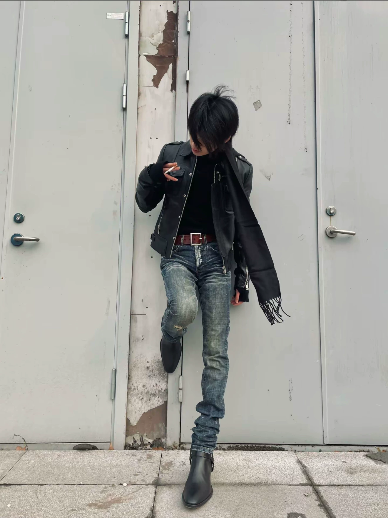 Torn Paradise Tear Dh Blue Paint Ghost Claw Splatter Slim Fit Washed Jeans