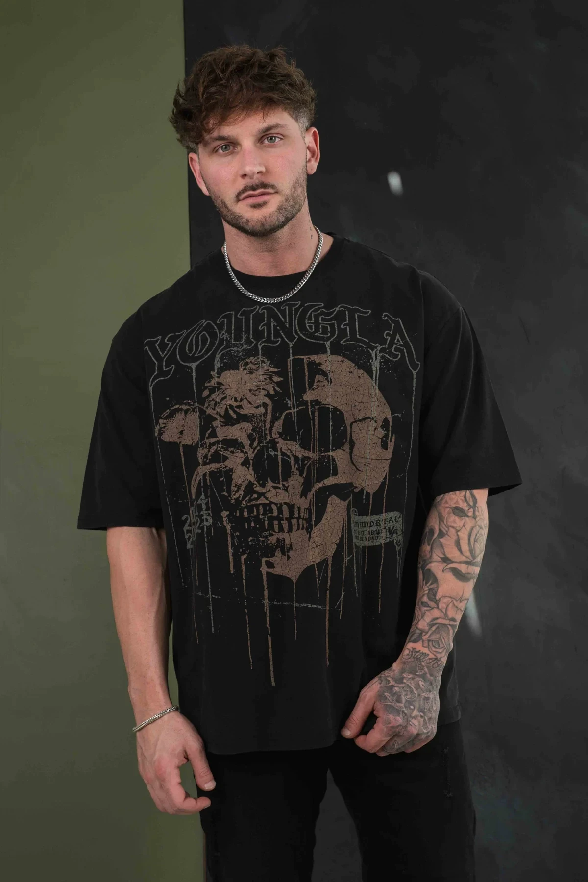 Exported to the United States, short sleeved men's and women's couple T-shirts for fitness, loose fit, oversized, pure cotton, breathable, washable
