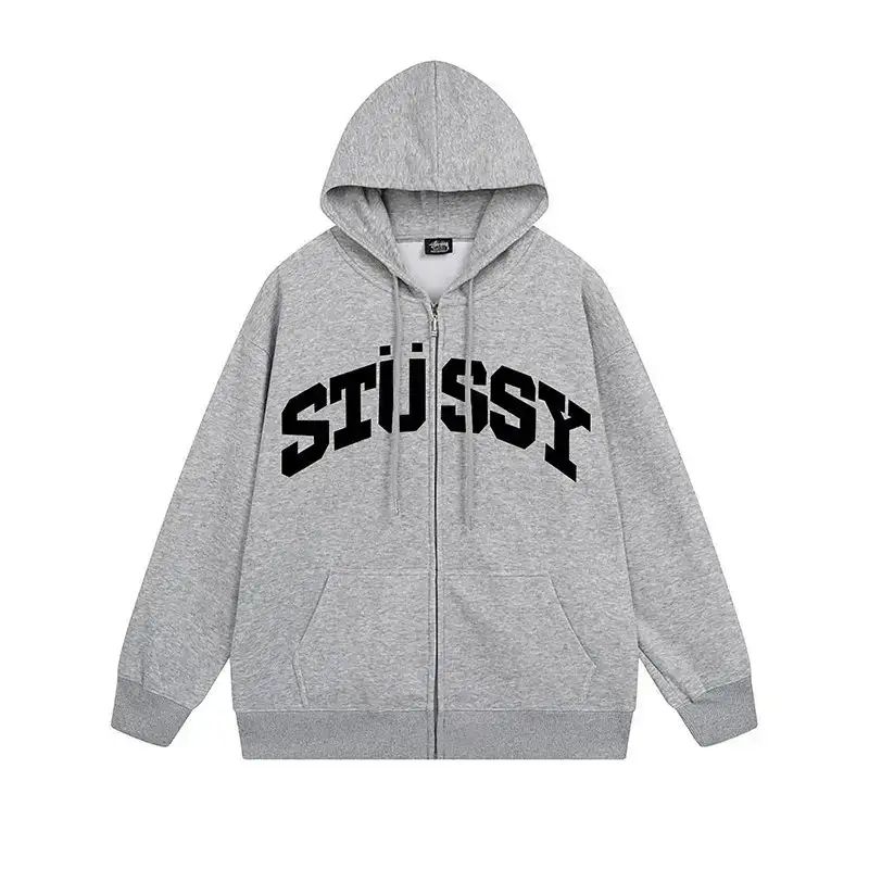 Stussy Zip Hoodie Grey