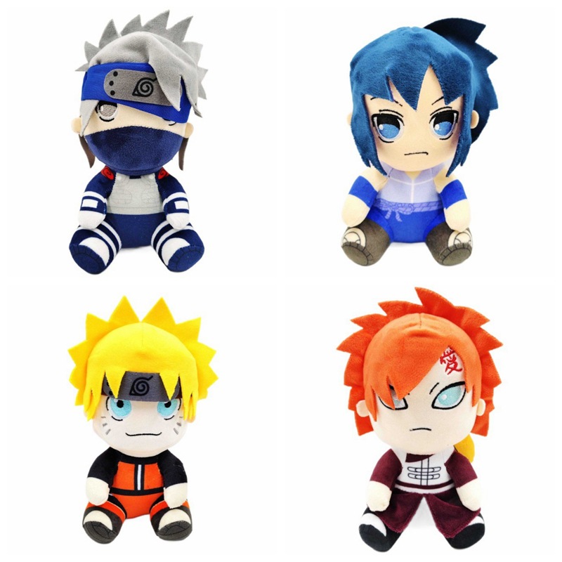 Japanese New Sitting Naruto Peripheral Plush Toy Naruto Kakashi Sasuke I Love Lo Doll