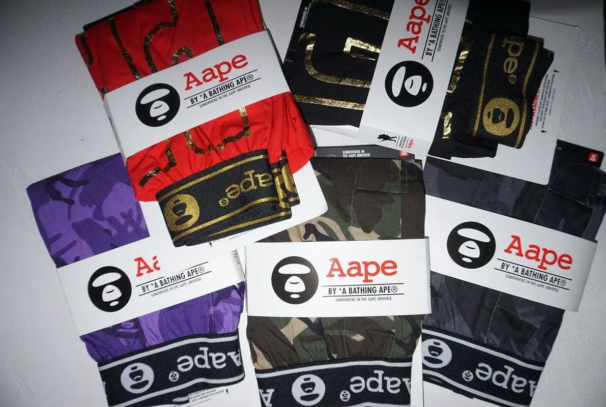 Trendy brand aAPE underwear for men, breathable and comfortable four cornered underwear, trendy men's bape, internet famous boxer shorts, loose fit