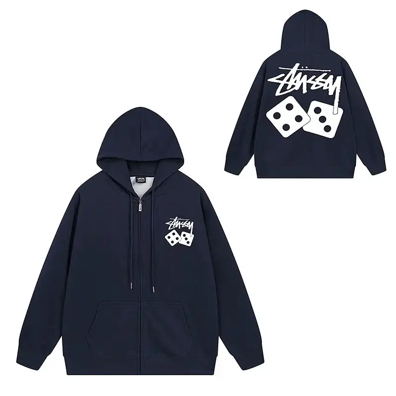 Zipper Fashion Padded Hooded Sweatshirt 2