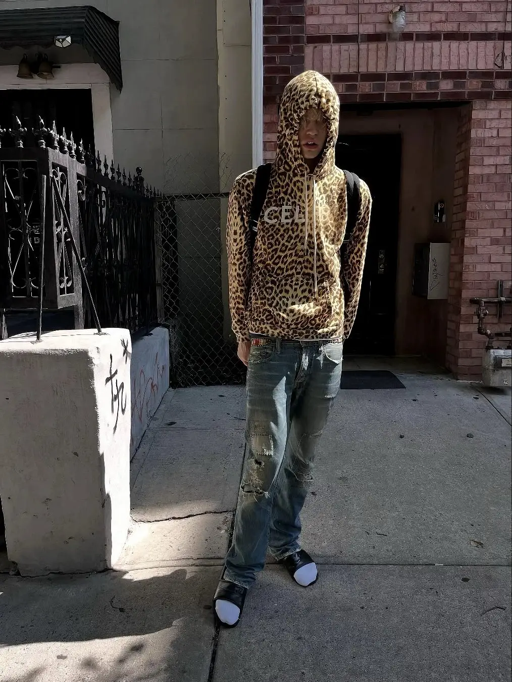 (Rare) Opium Celi Leopard Print Street Style Fit Hoodie Unisex