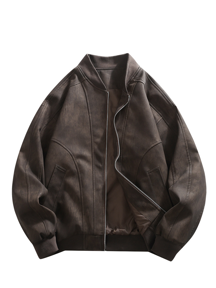 2026 Men's Fashion Jacket Men's Spring, Autumn and Winter Loose Casual Baseball Jacket Trendy Brand Motorcycle Jacket