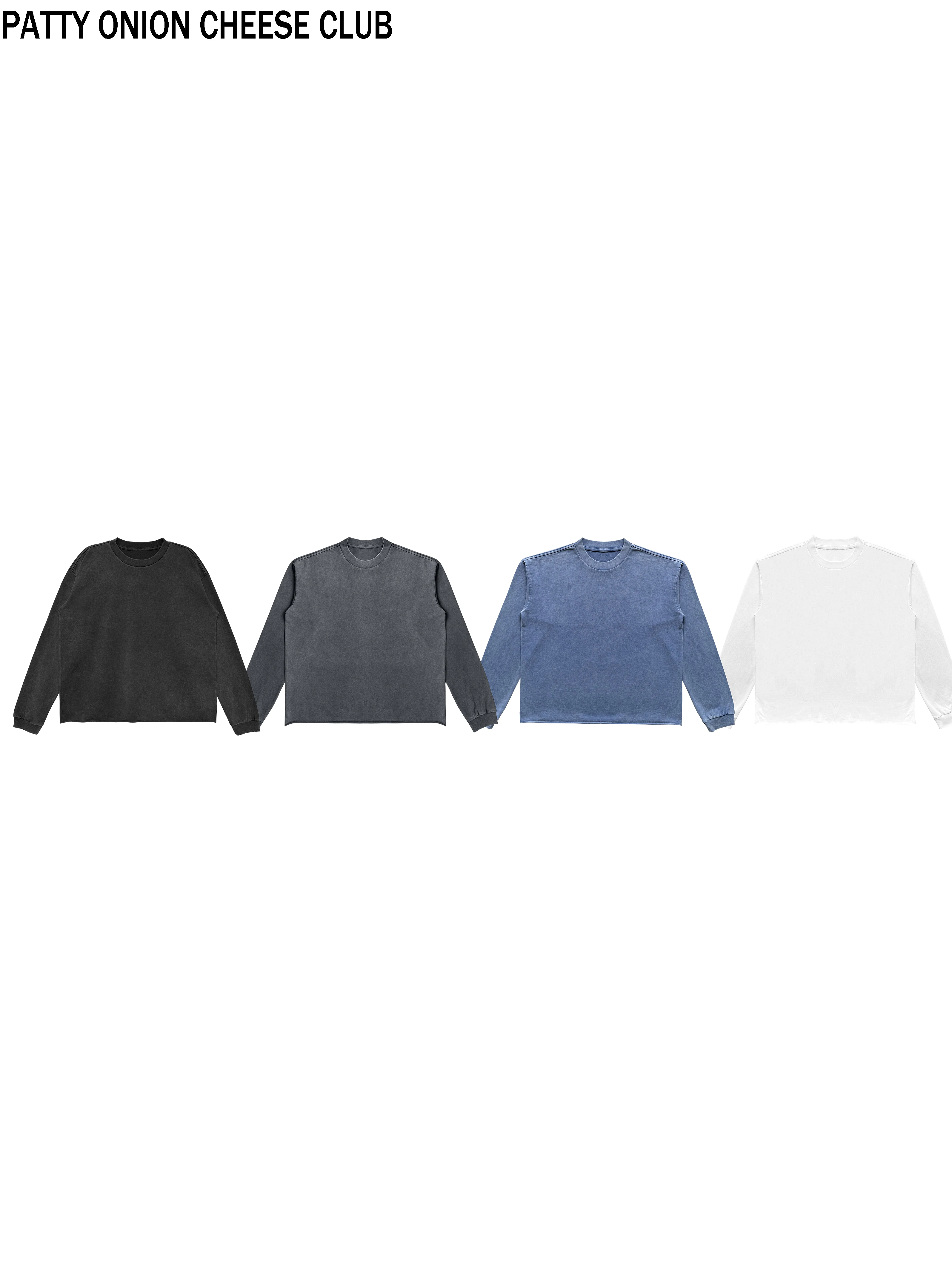 230g Washed and Distressed Remake Second-Generation Base Long-Sleeve Shirt