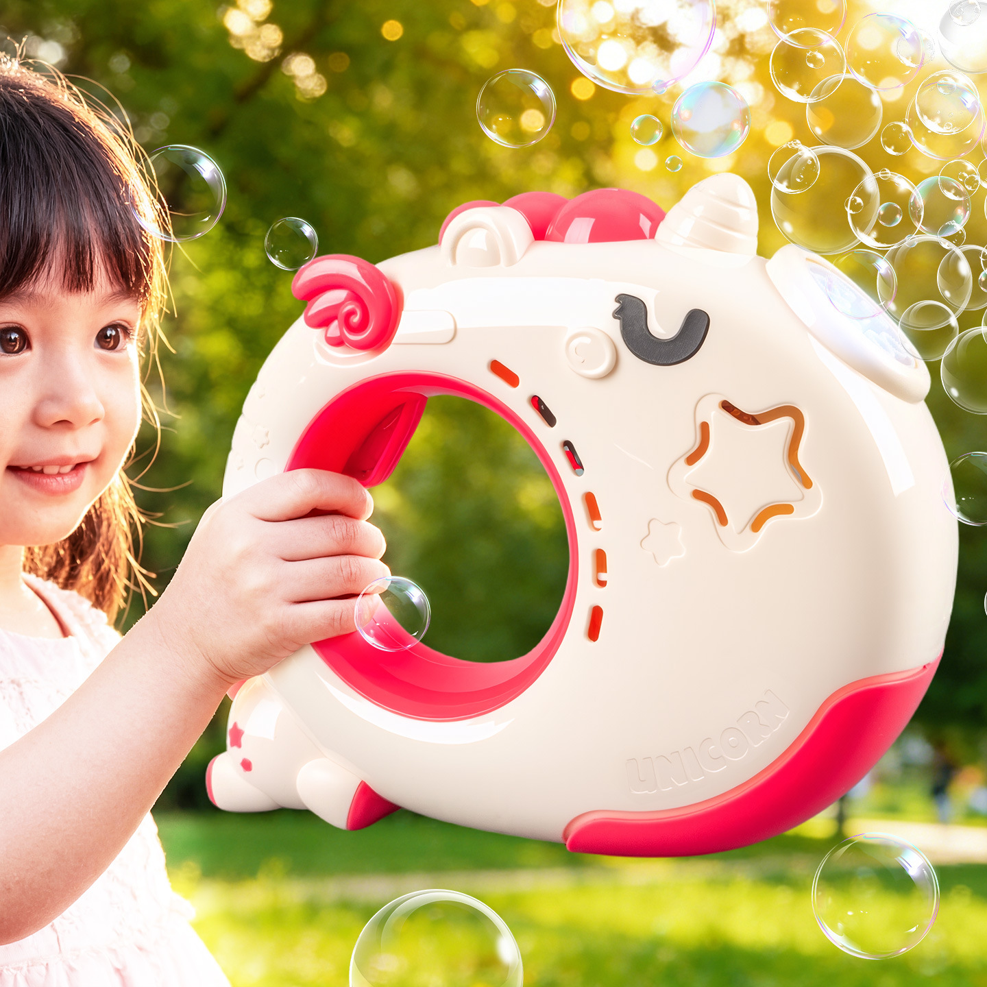 Bubble Gun Handheld Leak-Proof Children's Electric Bubble Blowing Toy Popular Summer Park Bubble Machine Toy Wholesale