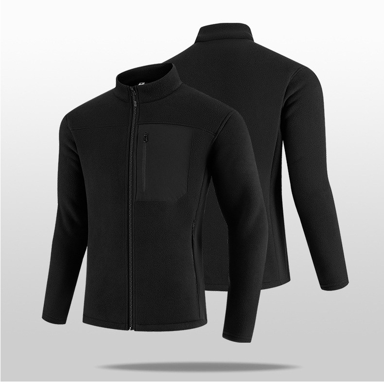Birdhouse Same Style Stand Collar New Anti-Static Wear-Resistant Warm Thermal Locking Fleece Cardigan Sweatshirt for Men Autumn and Winter