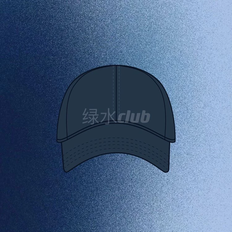 Green Water Club's independent double ring Tibetan blue embroidered washed baseball cap duck tongue cap wookvibe91yxng same style