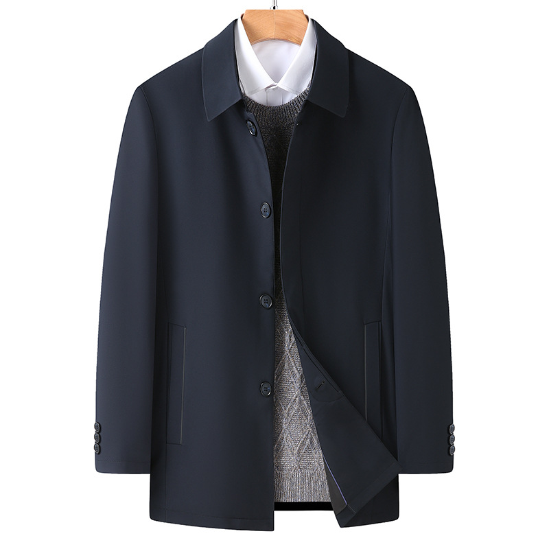 Fat Guy 2021 Autumn Men's Plus Size Casual Turn-Down Collar Mid-Length Jacket New Autumn Collection