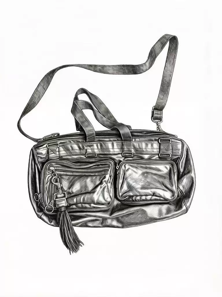 DiniAW06“These Grey Days”Black Deville Duffle Bag Foto QC de TAOBAO na Qualit.ly