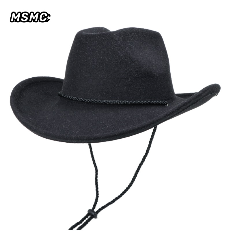 Autumn and Winter Woolen Hat Women's K-Style on the Beach Retro Black Woolen Hat Sun Protection Hat Men's Groom's Hat British Hat