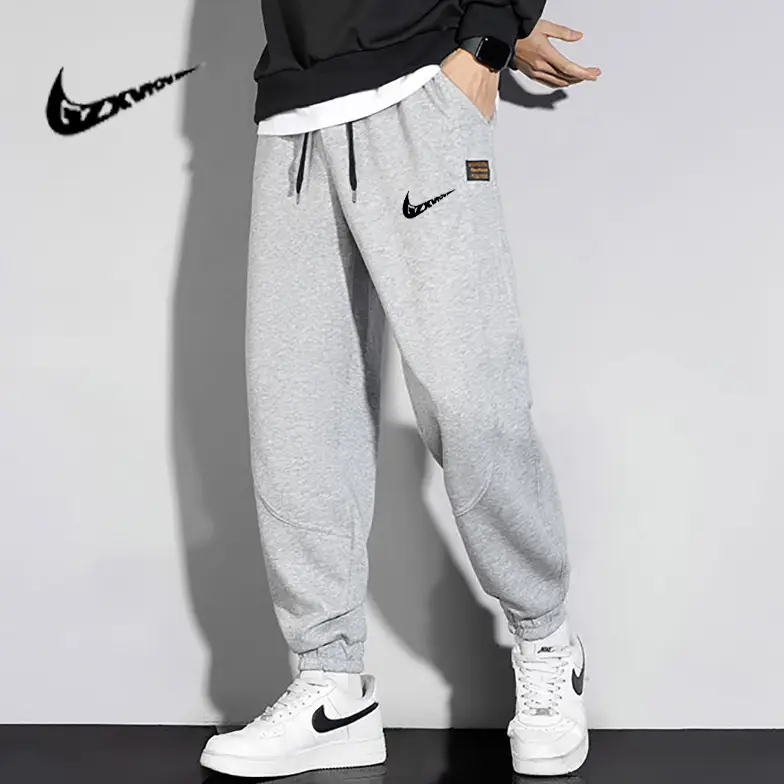 Men's 2023 Spring and Autumn Pants Men's Couple Pure Cotton Loose Sports Men's Casual Sweatpants Nine-Point Leg Trousers Women