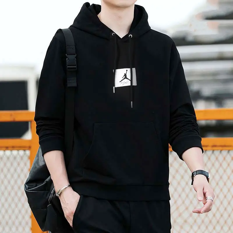 Nike Nike Hooded Sweatshirt Men Autum New arrival Black Casual Long sleeves Tops Sportswear Pullover Fb7789