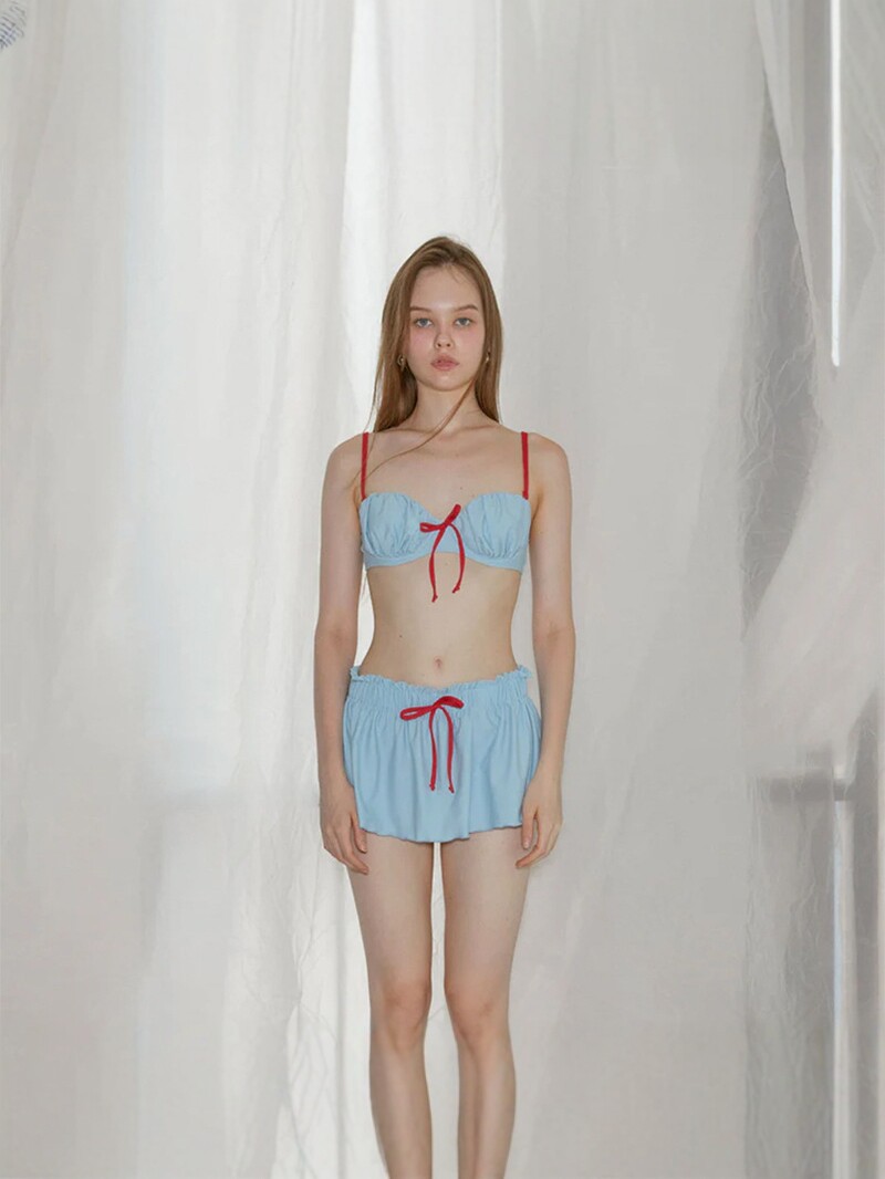 Dropshipping French Retro Style Ins Swimsuit for Women, Small Bust Push-Up Bikini, Hot Spring Vacation Wholesale Swimwear
