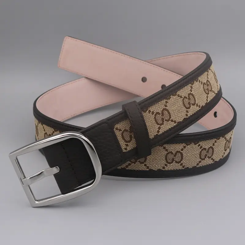 4cm Classy Men Gold Pin Buckle Coffee Surface Sand Leather Bottom Belt First Layer Cowhide Men's Casual Pants Belt