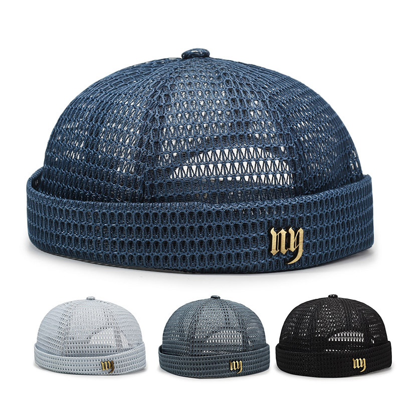 Summer New Style Large Mesh Breathable Brimless Cap Outdoor Casual Hip-Hop Hat Unisex Stylish Landlord Hat