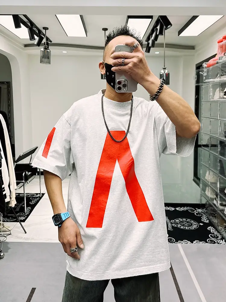 pure cotton Short-Sleeved T-Shirt Men's Summer Trendy Loose Half-Sleeved Fashion Style Minimalist Tops Boys' T-Shirt Bottoming