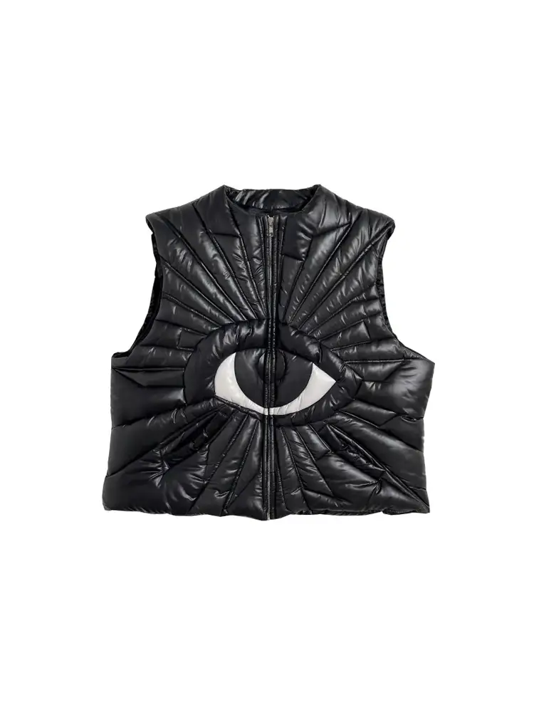 Konoot New Product Eye of Truth Vest Padded Jacket Unisex American Style Trendy Brand Jacket Autumn and Winter Style