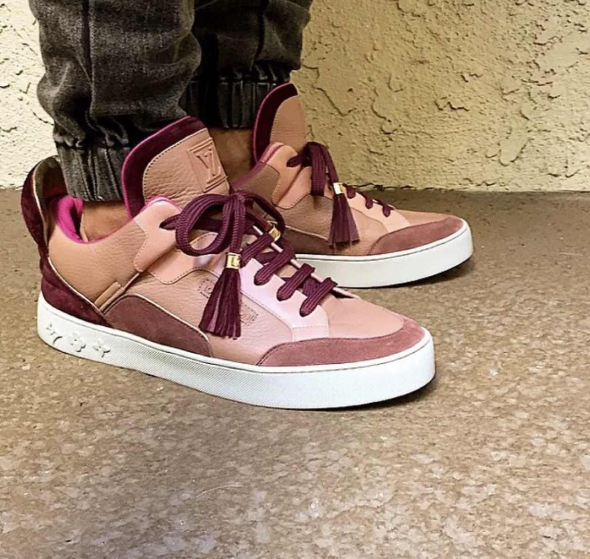 Kanye Dons Jasper Discount Batch Kanye's Same Style Lace-Up Tassel Sneakers