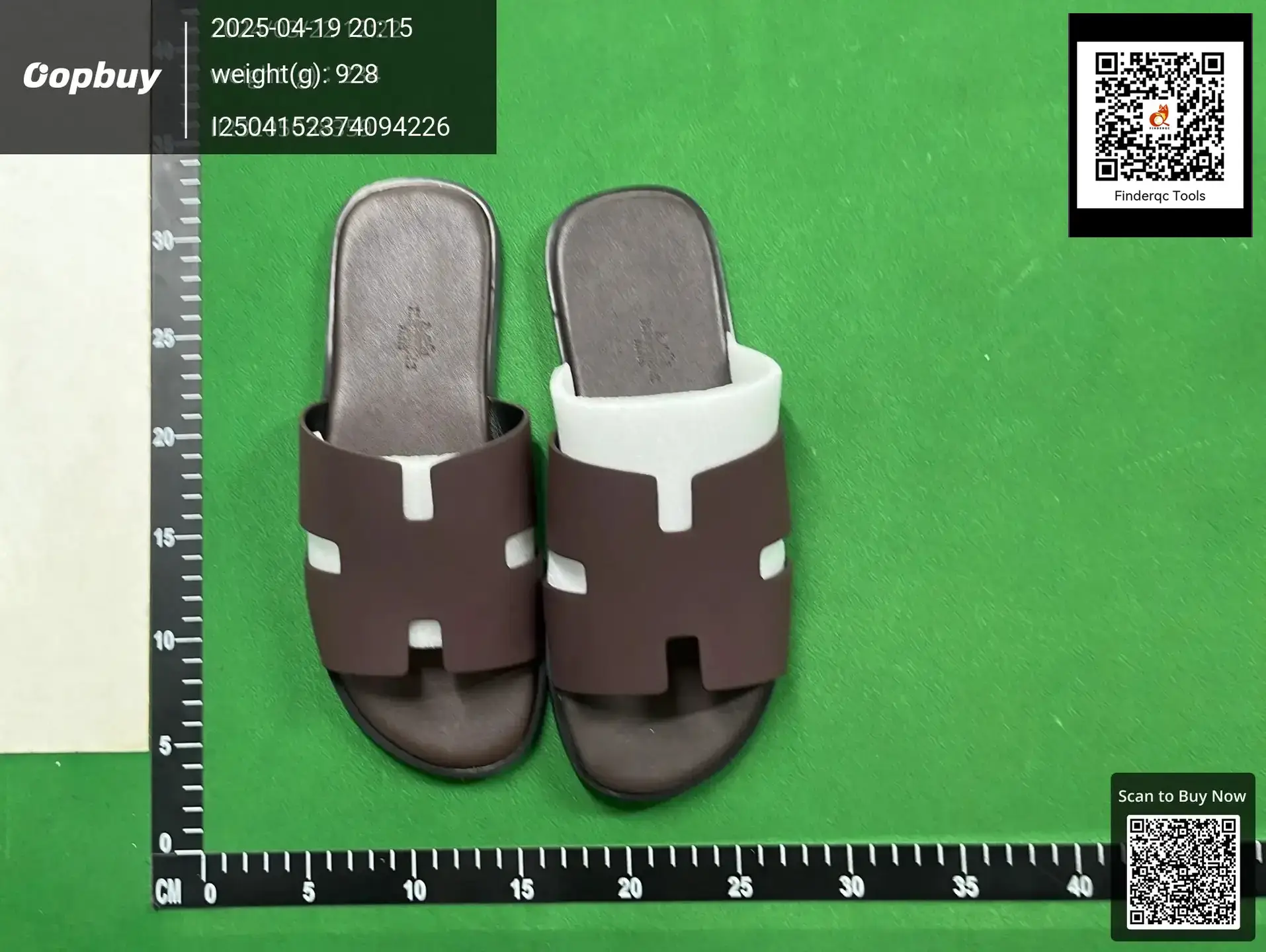 Hermes Oran Sandals Brown