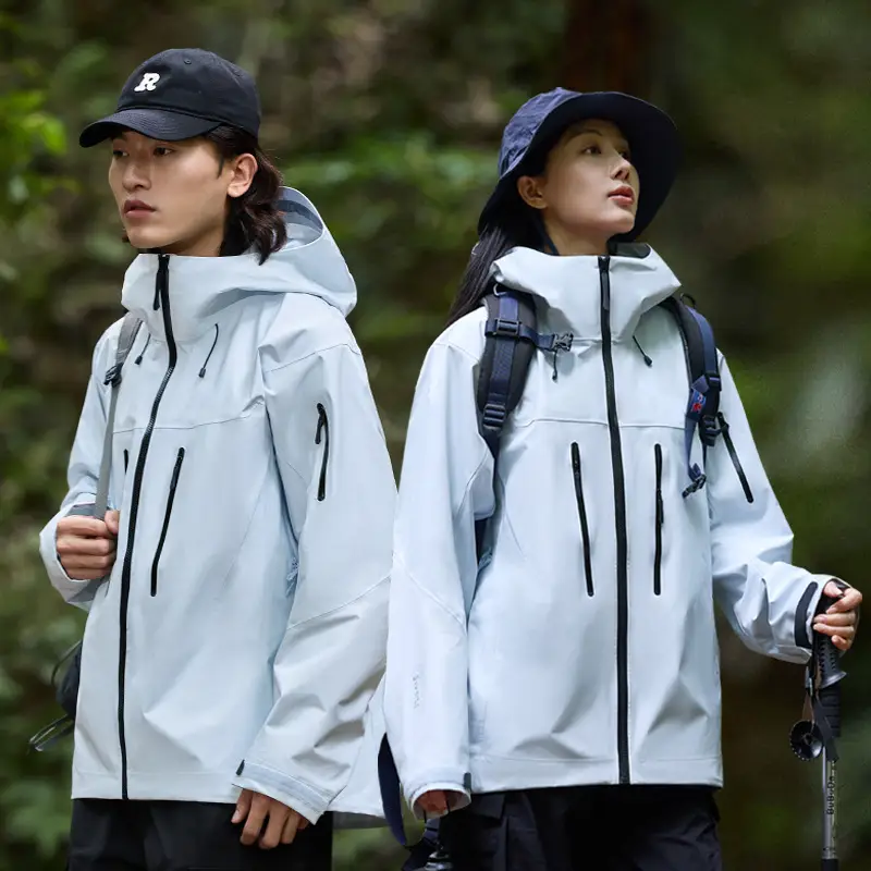 Taizhou Niaojia Sv7 Rainstorm-Proof Outdoor Jacket with Rubberized Hard Shell Three-In-One down Liner Autumn and Winter Two-Piece Set