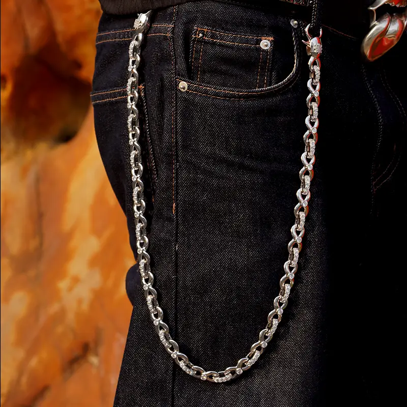 Nicepower 15mm Unlimited Full Diamond Eight-Character Trouser Chain Playboicarti Same Style